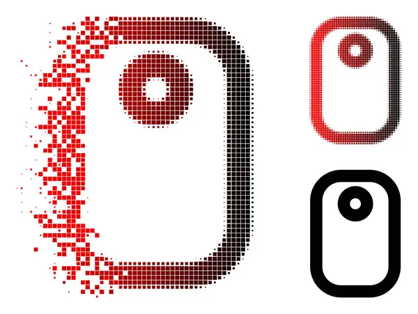 Ikona značky polotónů destructed Pixel — Stockový vektor