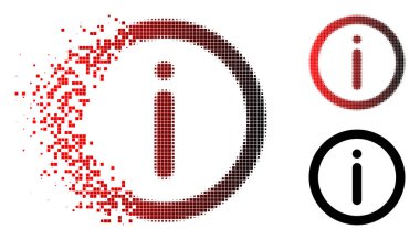 Ayrıştırılmış noktalı yarım ton bilgi simgesi