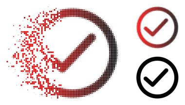 Hasarlı pixelated noktalı Ok simgesi