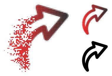 Simge, ışıltı, pixelated yarı ton ve hasarsız katı sürümlerinde tekrar yapın. Parçacıklar dağınık vektör Yinele piktogram birleştirilir.