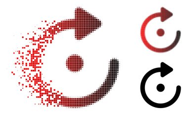 Işıltı Pixelated noktalı resim döndürme simgesi