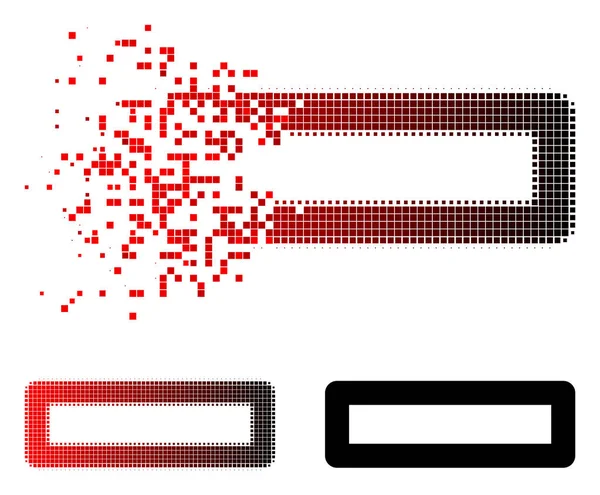 Triturado punteado semitono menos icono — Vector de stock