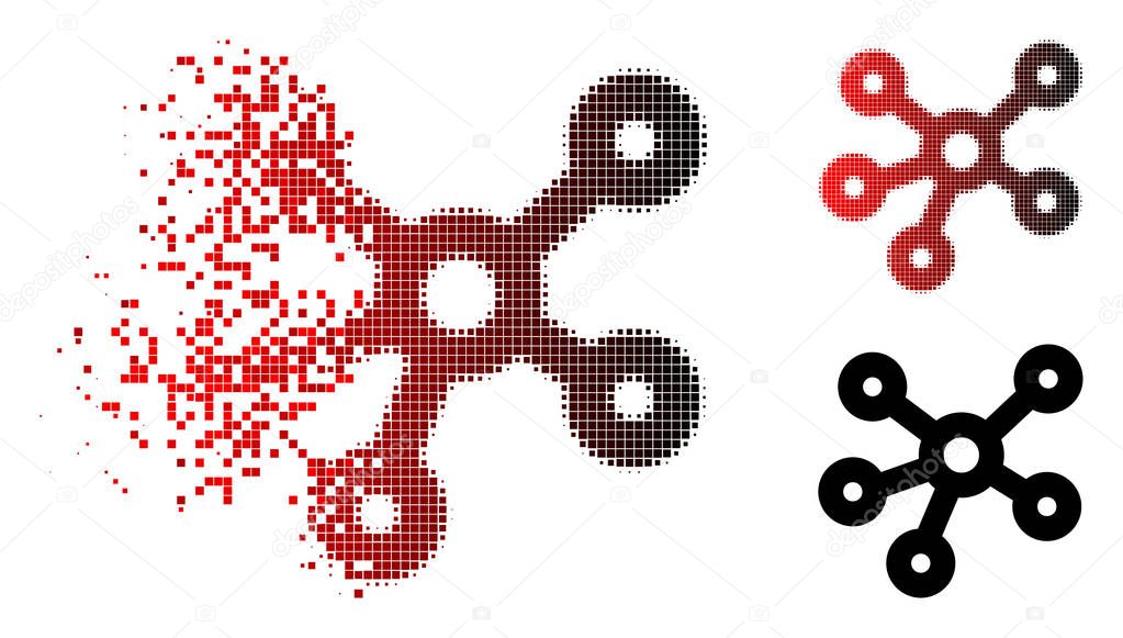 Sparkle Pixel Halftone Hub Links Icon