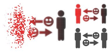 Dağılmakta noktalı yarım ton mutlu duygu Exchange kişi simgesi