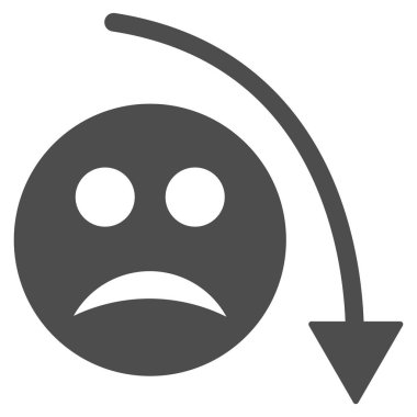 Negatif Smiley Trend düz simgesi