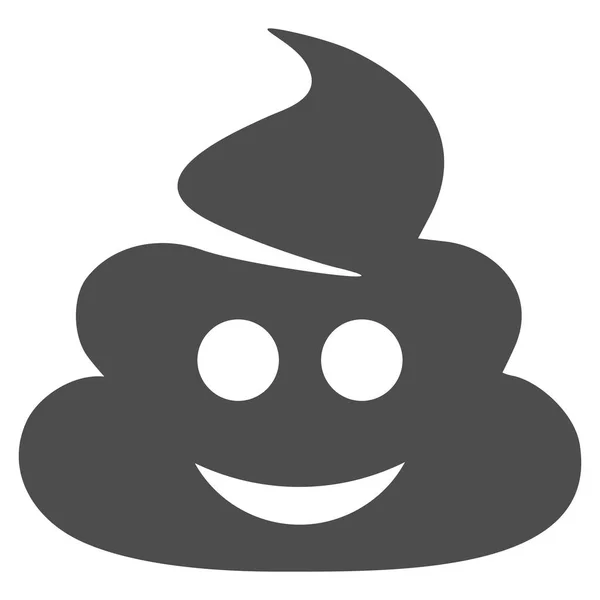 Happy Shit Flat Icon — Wektor stockowy