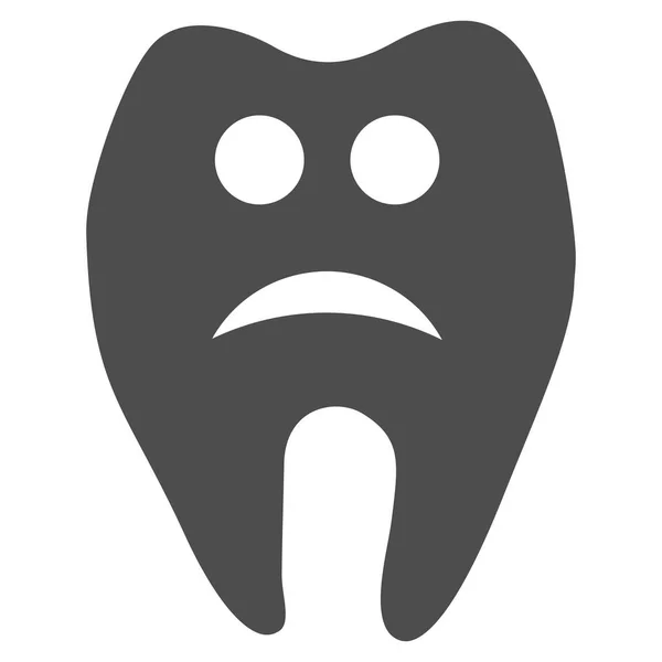 Üzgün diş düz simgesi — Stok Vektör