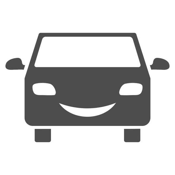 Smile Car Ícone plano — Vetor de Stock