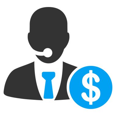 Banka çağrı merkezi düz simgesi