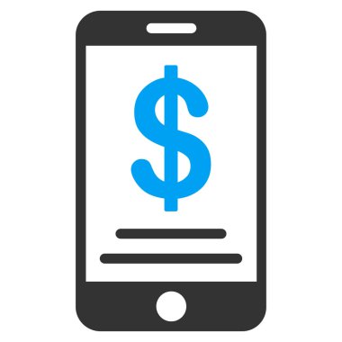 Doları Mobil cüzdan düz simgesi