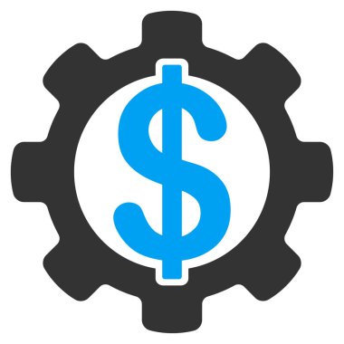 Finansal Kalkınma vites düz simgesi