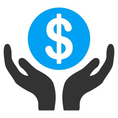 Mali bakım el düz simgesi