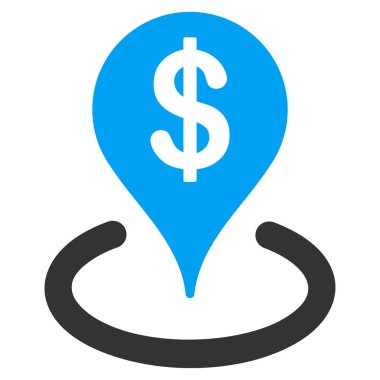 Coğrafi hedef düz simge