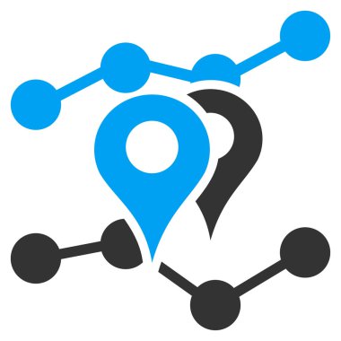 Geo eğilimleri düz simgesi