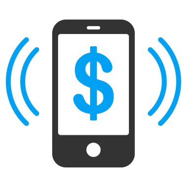 Ödeme telefon yüzük düz simgesi