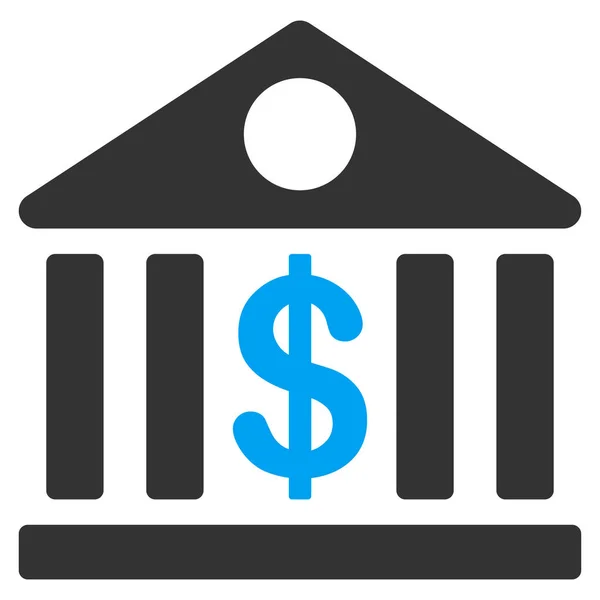 Banco edificio icono plano — Vector de stock