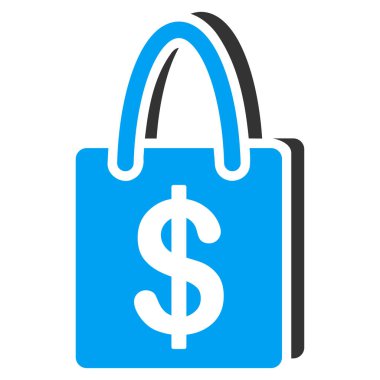 alışveriş poşeti düz simgesi