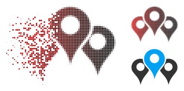 Kaybolan piksel yarı ton konumları simgesini yüz