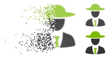 Kaybolan piksel noktalı resim ziraat mühendisi Şef simgesi