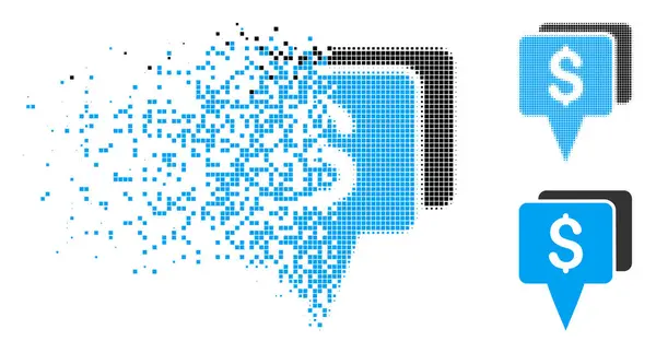 Растворенная икона точечного полутонового банка — стоковый вектор