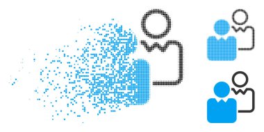 Shredded Dotted Halftone Clients Icon clipart