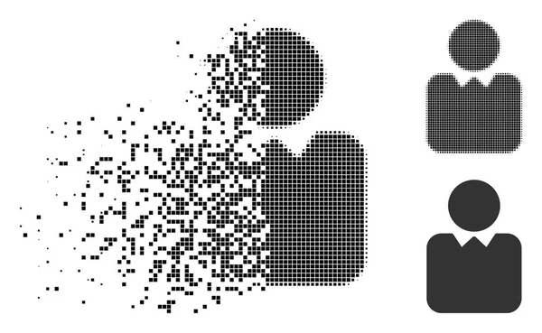 Znikające ikony klient Pixelated półtonów — Wektor stockowy
