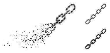 Noktalı resim zinciri simgesi toz noktalı