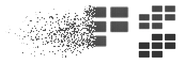 Rutnät för damm Pixel halvton kalenderikonen — Stock vektor
