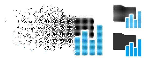 Przesuwanie pikseli rastra wykresów ikonę folderu — Wektor stockowy