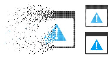 Dağınık Pixelated noktalı resim hata takvim sayfası simgesi