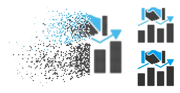 Растворение иконы "Dot Halftone Acquisition Graph" — стоковый вектор