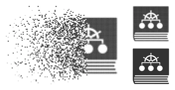 Komponenta piksela rastra statku Przewodnik książka ikona — Wektor stockowy