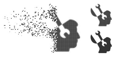 Eriterek noktalı resim zihin anahtar araçlar simgesine noktalı