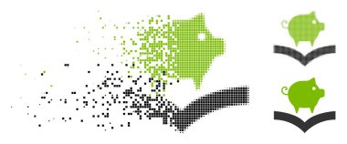 Çözünmüş noktalı yarım ton domuz bilgi simgesi