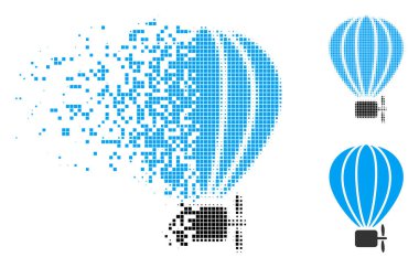 Hareketli yarı ton hava balonu simgesini noktalı
