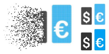 Parçalanmış piksel yarı ton para birimi oranı barlar simgesi