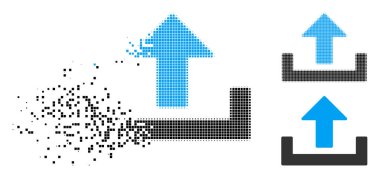 Kırık piksel noktalı resim Upload konteyner simgesi