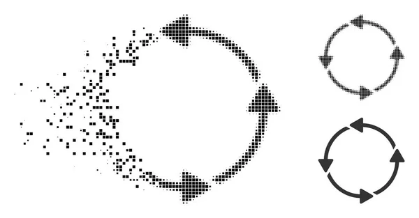 Пыльная круглая икона — стоковый вектор