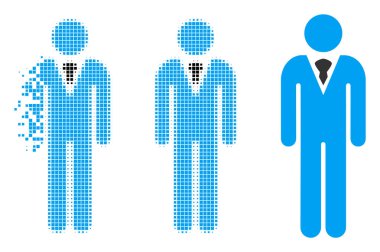 Dağınık nokta yarı ton beyefendi simgesi