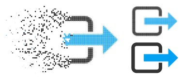 Tahribe nokta noktalı resim çıkış kapı simgesi