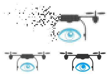 Nokta noktalı resim göz Spy Drone simgesini zarar