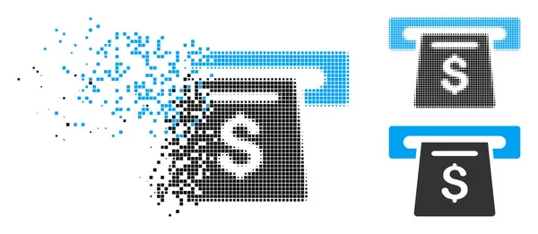 Skartované Pixelated polotónů platby patice ikona — Stockový vektor