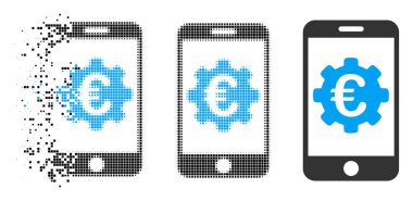 Yarı ton Euro Mobil Seçenekleri simgesini toz noktalı