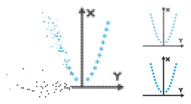 Noktalı yarım ton Parabole Arsa simgesi çürümüş
