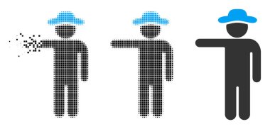 Çözünmüş noktalı yarım ton beyefendi göstermek kutsal kişilerin resmi