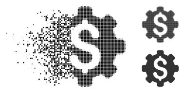 Toz nokta yarı ton endüstriyel sermaye simgesi