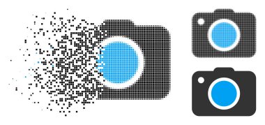 Dağılmakta noktalı noktalı resim fotoğraf kamera simgesi