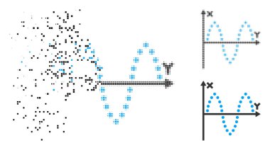 Tahribe nokta noktalı resim Sinusoid Arsa simgesi