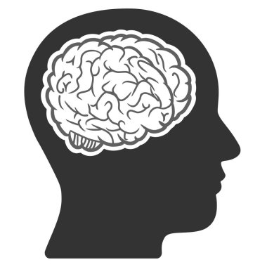 baş beyin vektör simgesi
