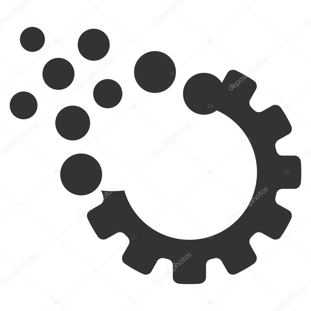 Gear Disruption Vector Icon